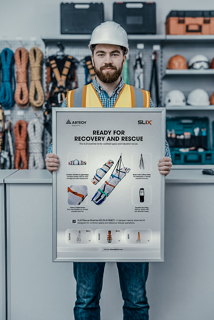 Man wearing PPE in a retail and rental store setting